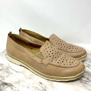Lasocki Perforated Loafer Flats 37 Bohemian Comfy Coastal Neutral Classic Preppy